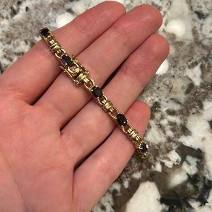 Gold sapphire bracelet